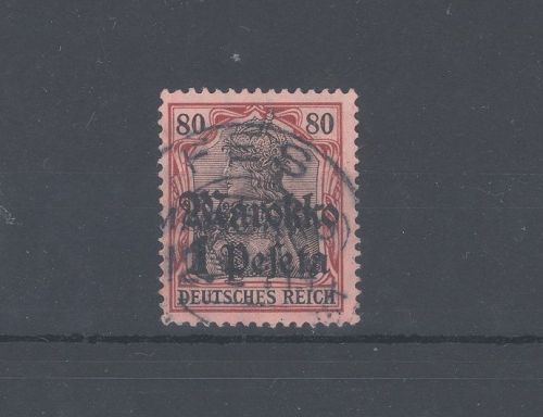 Deutsche Post Marokko Michel 54, 1 Peseta mit gutem Stempel, gp. BPP