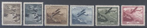 Liechtenstein Michel Nummer 108-13, Freimarken 1930 ungebraucht *