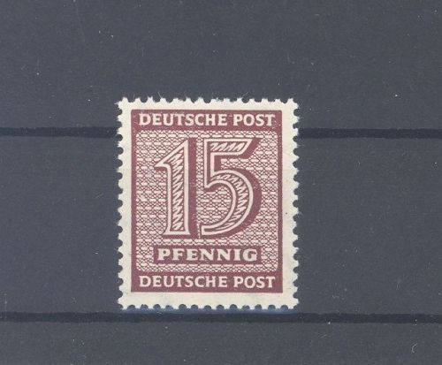 SBZ Michel Nummer 133 Y b, 15 Pfg. Freimarke 1945 **, geprüft BPP