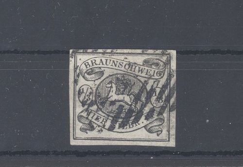 Braunschweig Michel Nummer 5, 1-3 Sgr. Freimarken 1853 gestempelt
