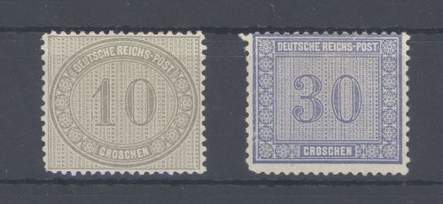 Dt. Reich Michel Nummer 12-13, Innendienst 1872 ungebraucht *