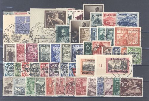 Dt. Reich Mi.Nr. 686-738, Jahrgang 1939 gestempelt
