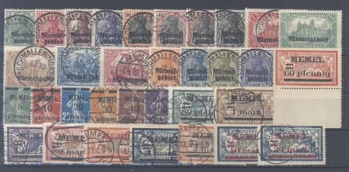 Memel Mi.Nr. 1-33, Freimarken 1920 */gestempelt, fast nur gestempelt