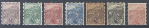 Monaco Michel Nummer 27-33, Kriegswitwen und Waisen 1919 *