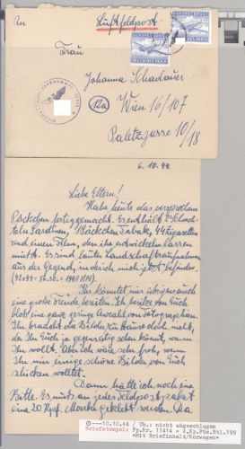 Dt. Feldpost 2. WK, Brief vom 6.10.1944 aus Norwegen