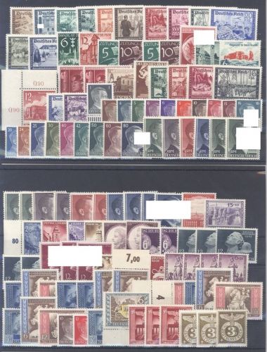 Dt. Reich, ** Posten aus 1939-45 auf 5 Steckkarten