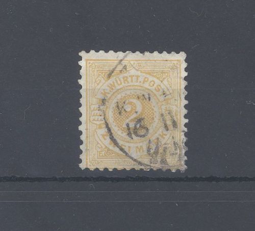 Württemberg Michel Nummer 50, 2 Mark 1875 gestempelt, geprüft