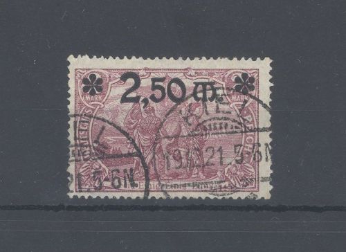 Dt. Reich Michel Nummer 118b, 2,50 Mark 1920 gestempelt, geprüft