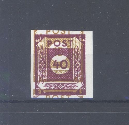 SBZ Mi.Nr. 50 A DD, 40 Pfg. Ziffern mit Doppeldruck 15 Pfg. Freimarke **