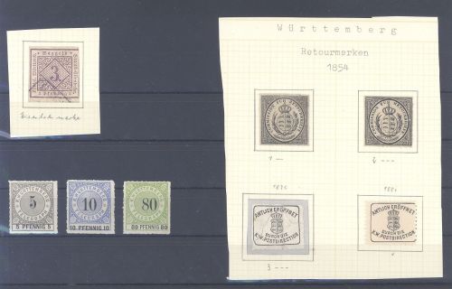 Württemberg, interessanter kleiner Posten Besonderheiten