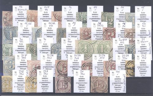 Thurn & Taxis, gestempelter Posten aus Michel Nummer 13-25, geprüft