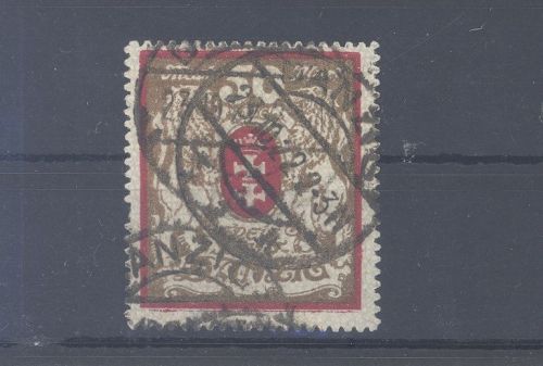 Danzig Michel Nummer 100 Xb, 50 Mark 1922 gestempelt, geprüft Infla