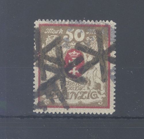 Danzig Michel Nummer 100 Xb, 50 Mark 1922 gestempelt, geprüft BPP