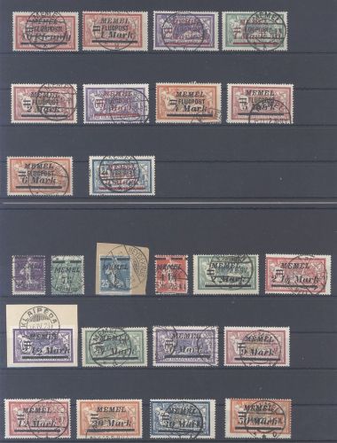 Memel Michel Nummer 84-97 und 98-107 gestempelt
