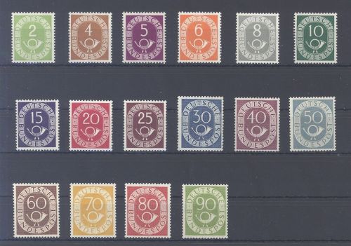 Bund Michel Nummer 123-38, Posthorn 1951 **