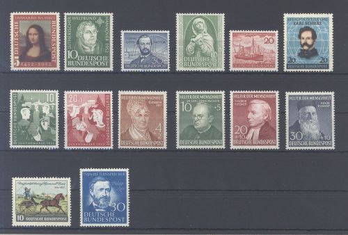 Bund Michel Nummer 148-61, Jahrgang 1952 **