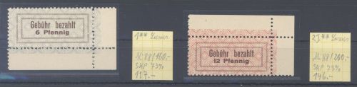 Dt. Lokalpost Lohne Michel Nummer 1-2, Freimarken 1945 **