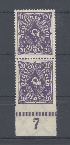 Dt. Reich Michel Nummer 230 P Uu, unten ungezähnt ** , geprüft BPP