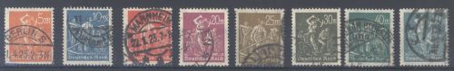 Dt. Reich Michel Nummer 238-45, Freimarken 1922 gestempelt, gp. Infla