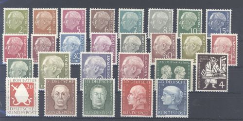 Bund Michel Nummer 177-204, Jahrgang 1954 **