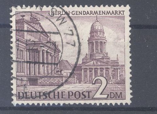 Berlin Michel Nummer 58x, 2 Mark Bauten 1949 gestempelt