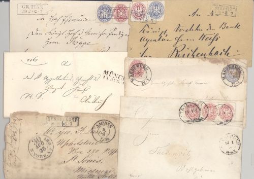 Altdeutschland, 88 Belege mit vielen verschiedenen Orten als Posten