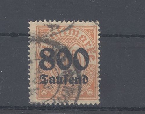 Dt. Reich Dienst Mi.Nr. 95y, 800 Td. Dienst 1923 gestempelt geprüft BPP