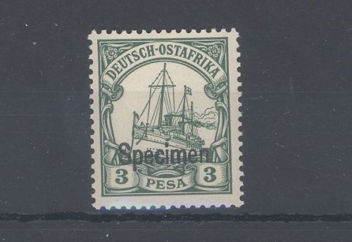 Dt. Kolonien Ostafrika Michel Nr. 12 P, 3 Pesa Specimen ungebraucht *