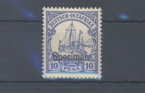 Dt. Kolonien Ostafrika Michel Nr. 14 SP 10 Pesa Specimen ungebraucht *