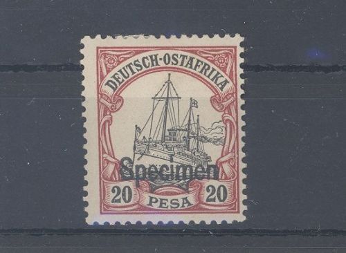 Dt. Kolonien Ostafrika Michel Nr 16 SP, 20 Pesa Specimen ungebraucht *