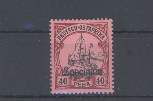 Dt. Kolonien Ostafrika Michel Nr 18 SP, 40 Pesa Specimen ungebraucht *