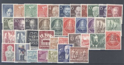 Berlin Michel Nummer 87-124, Jahrgänge 1952-54 **