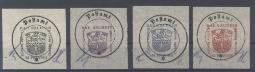 Dt. Lokalpost Bad Nauheim, 4 ** Werte aus Michel Nummer 4-8