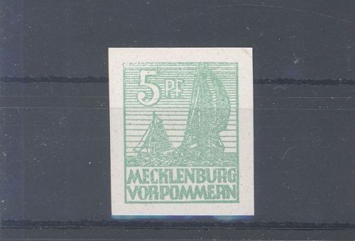 SBZ Michel Nummer 32xb **, 5 Pfg. Freimarke 1946, geprüft BPP