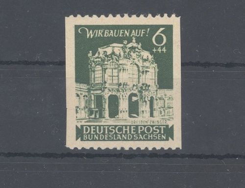 SBZ Michel Nummer 64aA Us, 6 Pfg. ** senkrecht ungezähnt, gp. BPP