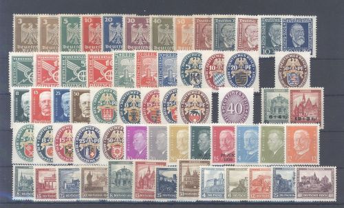 Dt. Reich, umfangreicher */** Posten aus 1924/32 auf Steckarte