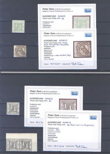 Thurn & Taxis, umfangreicher */** Posten mit auch 4 Befunden BPP