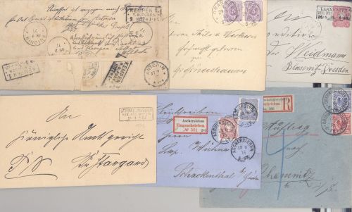 Dt. Reich, 24 verschiedene Belege ab Adler - Krone als Posten