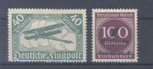 Dt. Reich Mi.Nr. 112b und 331a ungebraucht * als Posten, geprüft