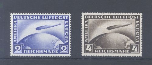 Dt. Reich Michel Nummer 423-24, Zeppelin 1928 **