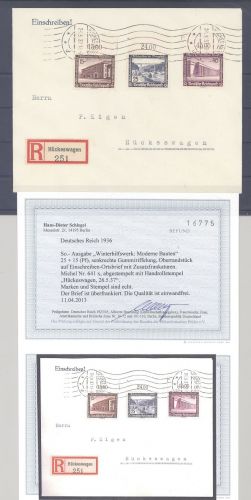 Dt. Reich, Brief, mit Michel Nummer 641x, 40 Pfg. mit WZ x, FA BPP