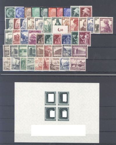 Dt. Reich, umfangreicher */** Posten aus 1933-39 auf Steckkarten