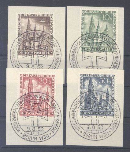 Berlin, Michel Nummer 106-09, Gedächtniskirche ESST Briefstücken, gp BPP