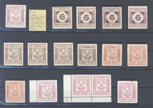 Dt. Lokalpost Niesky, interessanter ** Posten mit Besonderheiten