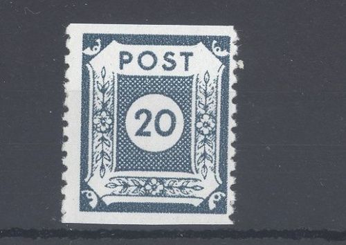 SBZ Michel Nummer 48 F c Uw, 20 Pfg. Klotzsche 1945 **, geprüft BPP