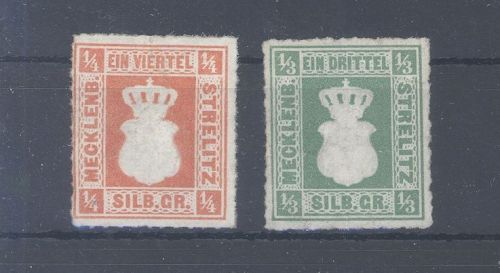 Mecklenburg Strelitz Michel Nummer 1-2 aus 1864 ungebraucht