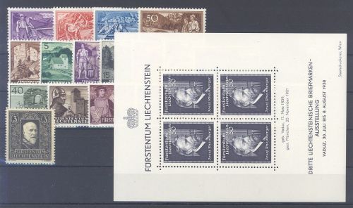 Liechtenstein Michel Nummer 152-171, Jahrgänge 1937-38 **