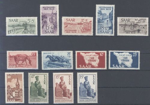 Saarland, ** Posten aus den Jahren 1948-50