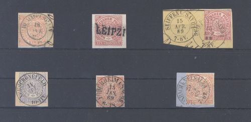 Norddt. Bund, schöner gestempelter Posten auf Steckkarte