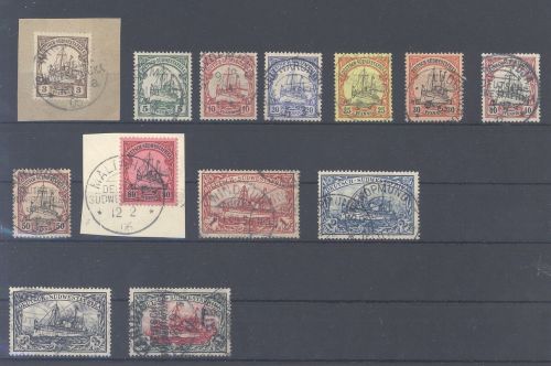 Dt. Kolonien DSWA Michel Nummer 11-23, Freimarken 1901 gestempelt